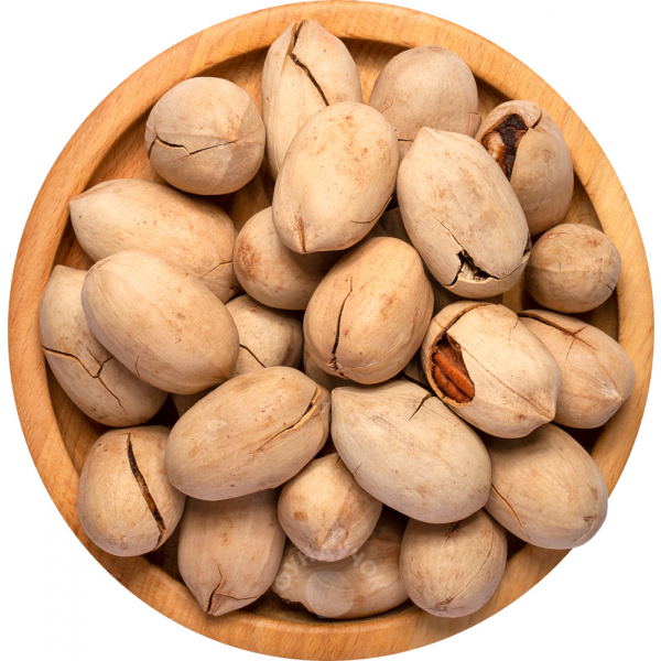 Молочный пекан в скорлупе (жареный с какао)
