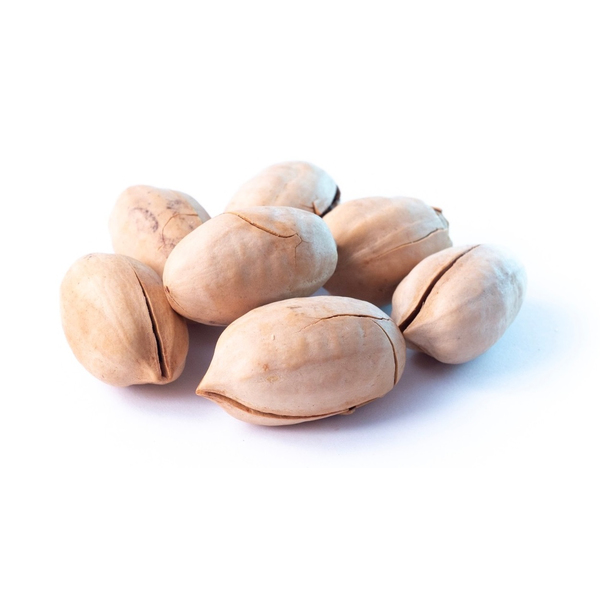 Молочный пекан в скорлупе (жареный с какао)